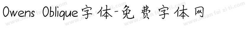 Owens Oblique字体字体转换